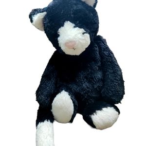 JELLYCAT Bashful Black & White Kitten Cat Medium Plush Stuffed Animal Tuxedo